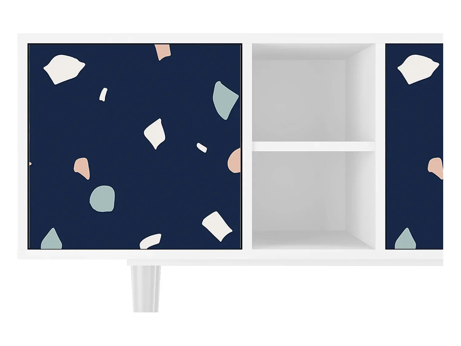 Mueble de TV - 150х69х41 cm - T5 - Space Satellites, Branco Bege