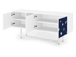 Mueble de TV - 150х69х41 cm - T5 - Space Satellites, Branco Bege