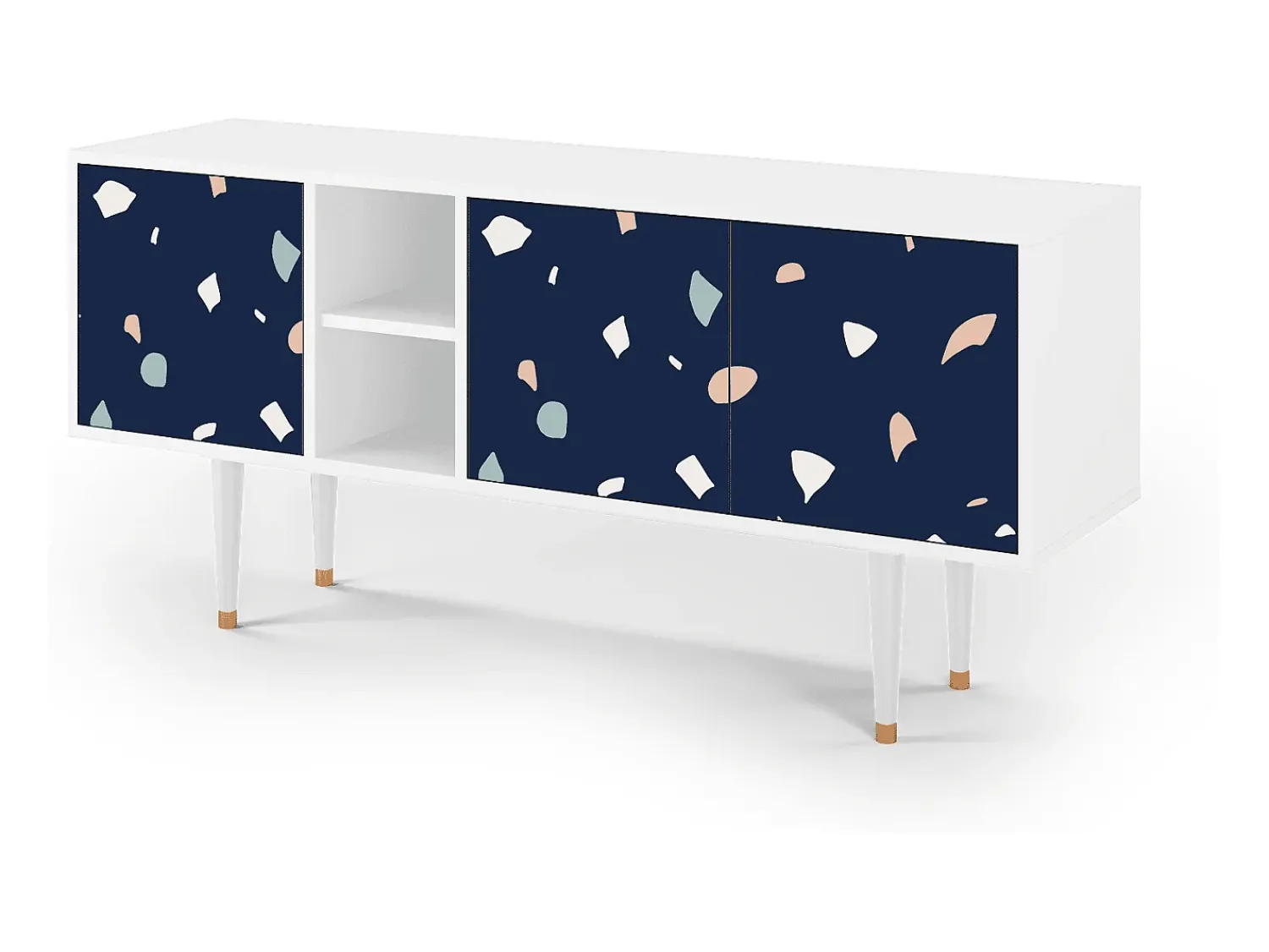 Mueble de TV - 150х69х41 cm - T5 - Space Satellites, Branco Bege