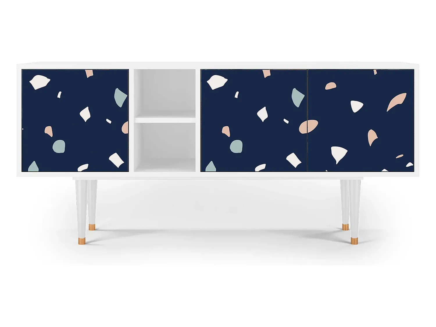 Mueble de TV - 150х69х41 cm - T5 - Space Satellites, Branco Bege