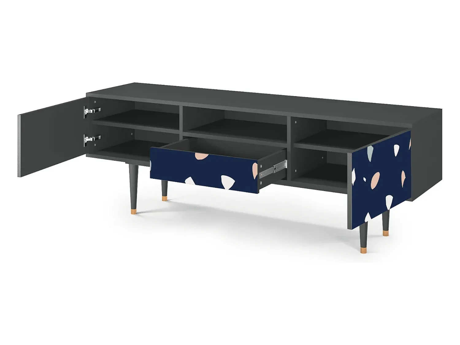 Mueble de TV - 170х59х41 cm - T6 - Space Satellites, Antracite^ Móvel De Tv