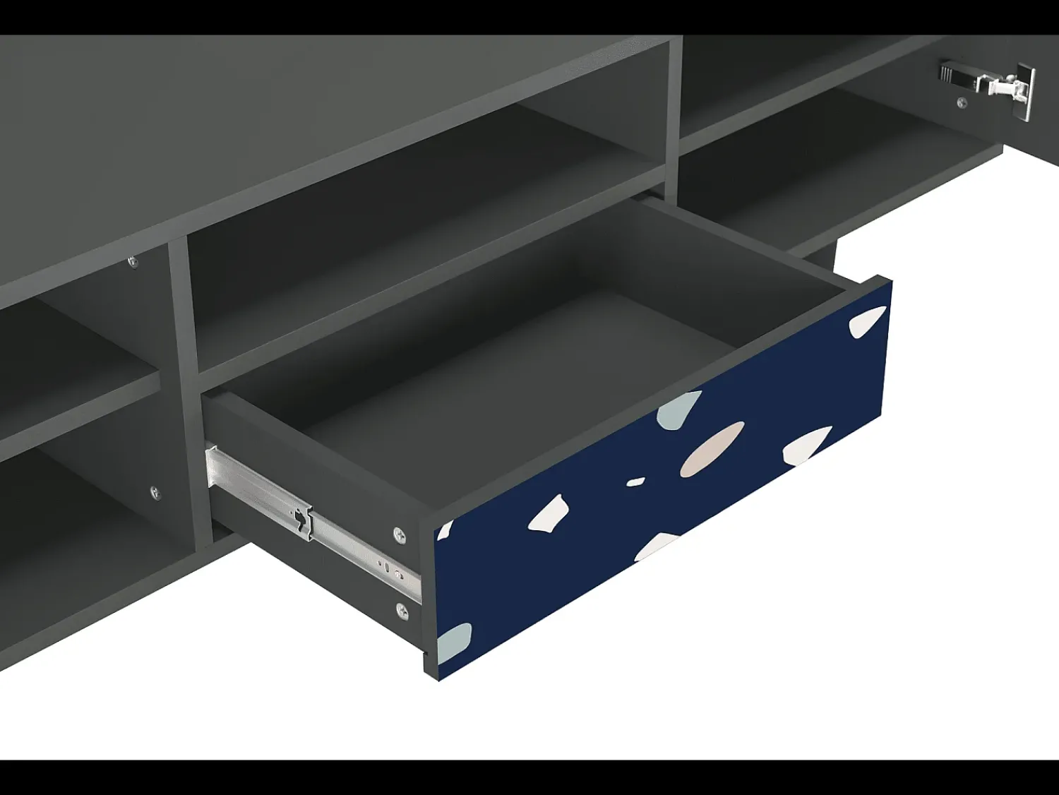 Mueble de TV - 170х59х41 cm - T6 - Space Satellites, Antracite^ Móvel De Tv