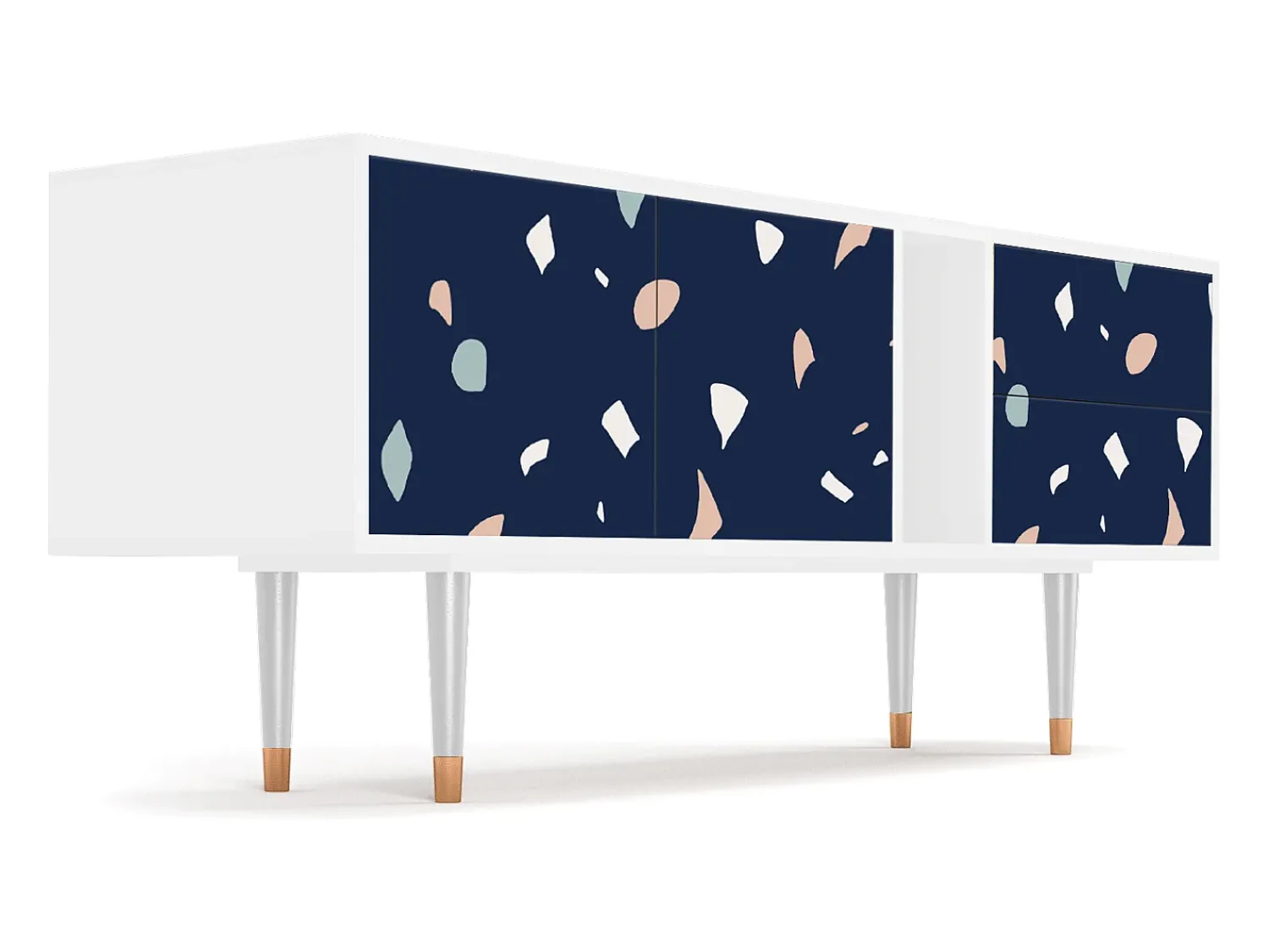 Móvel De Tv| Mueble de TV - 170х69х48 cm - T1 - Space Satellites, Branco Bege
