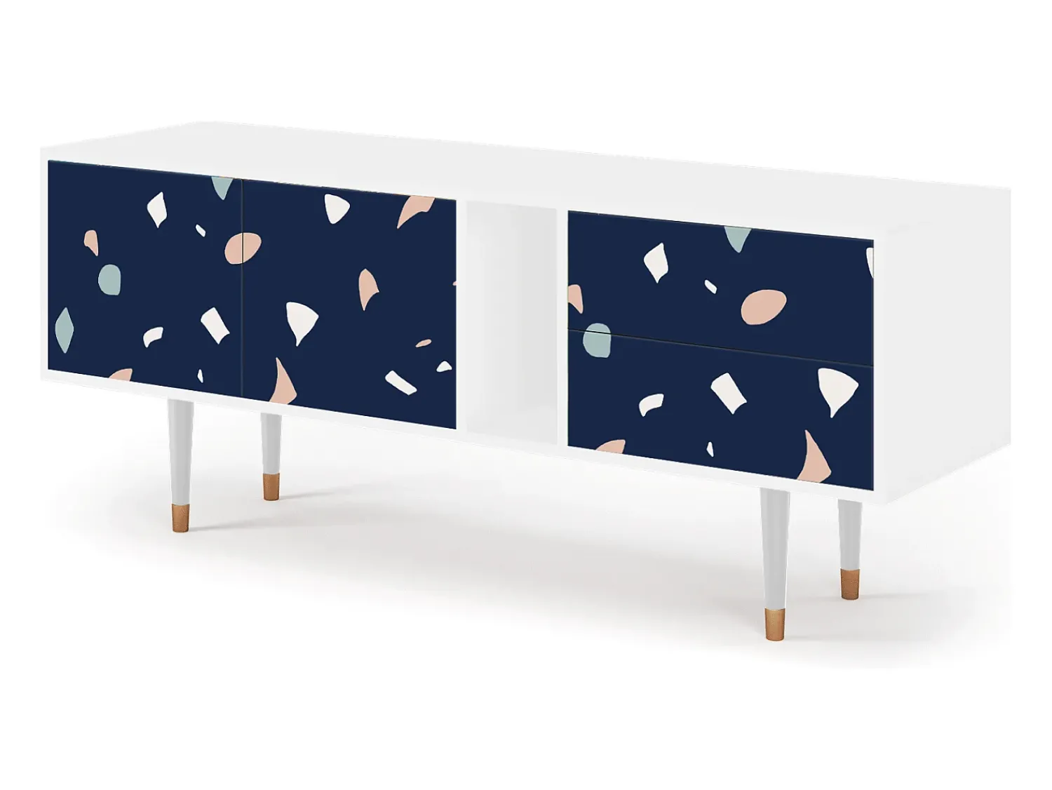 Móvel De Tv| Mueble de TV - 170х69х48 cm - T1 - Space Satellites, Branco Bege