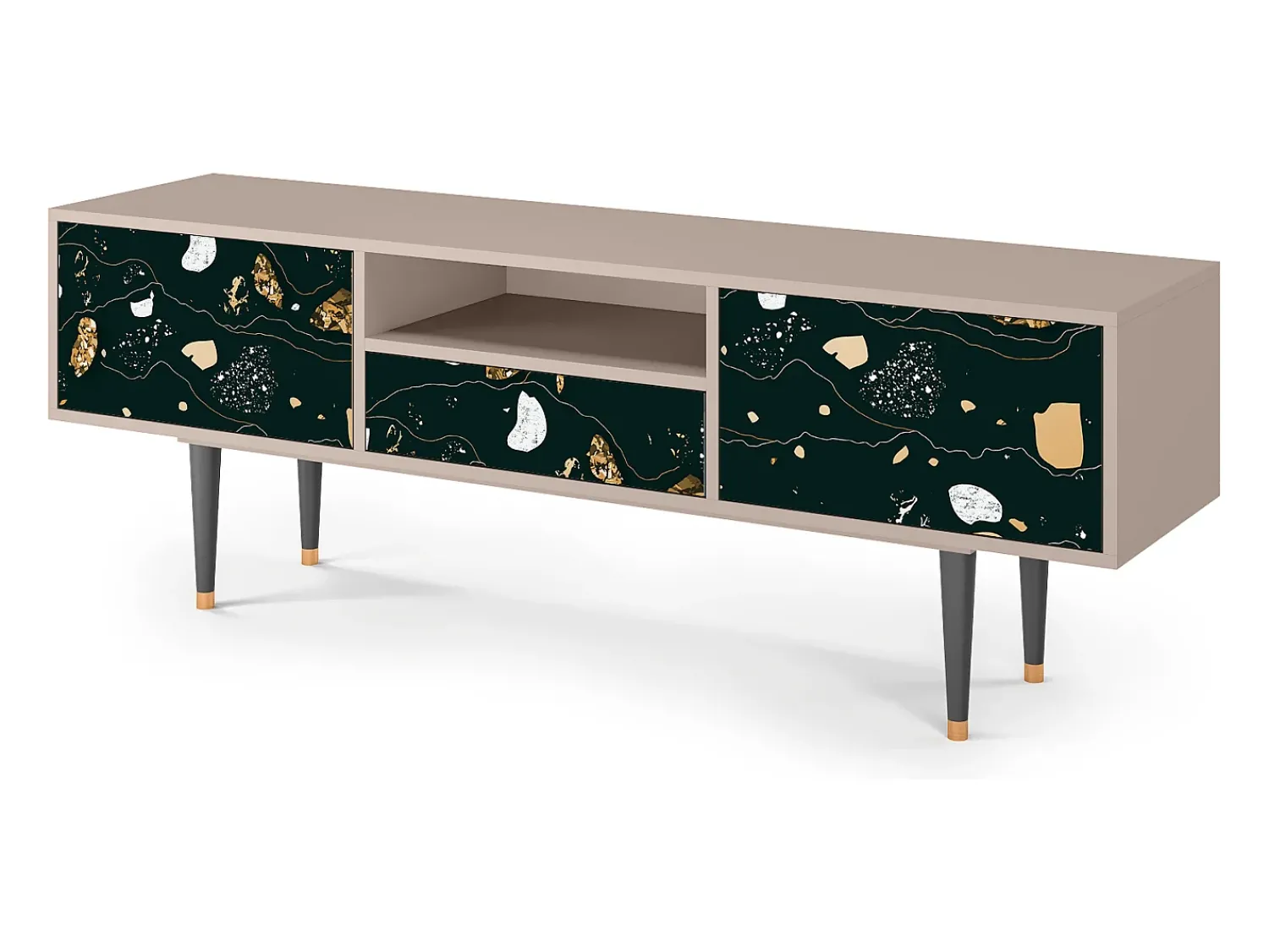 Móvel De Tv* Mueble de TV - 170х59х41 cm - T6 - Space Rocks, Areia Bege