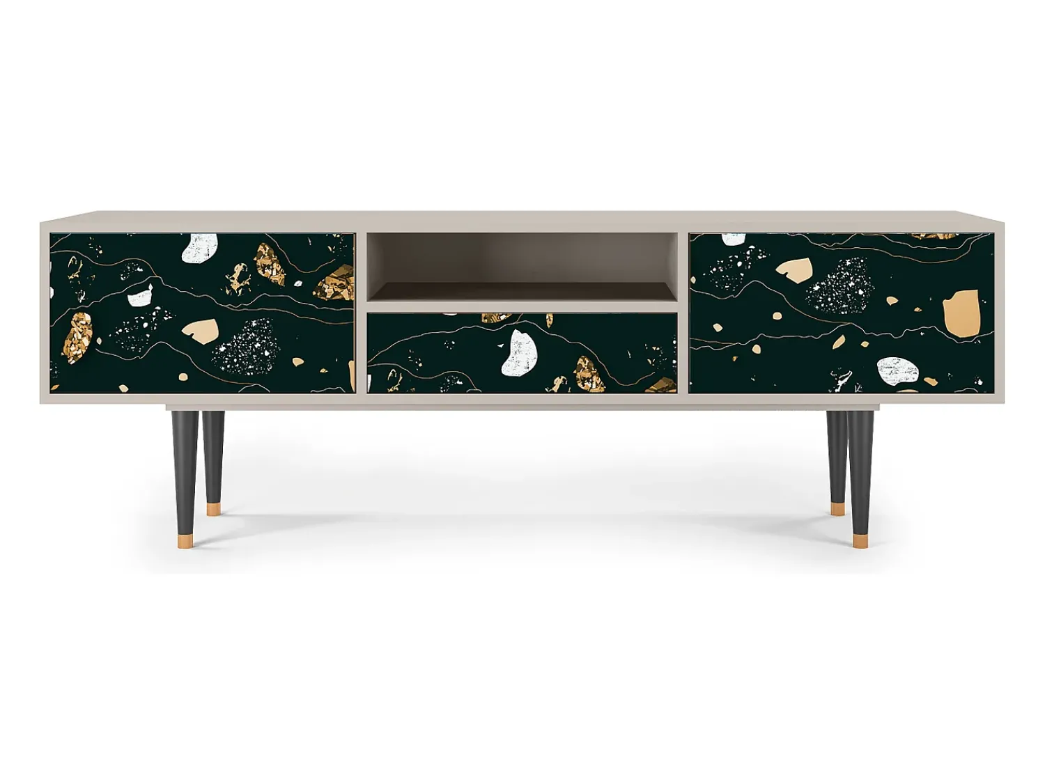 Móvel De Tv* Mueble de TV - 170х59х41 cm - T6 - Space Rocks, Areia Bege