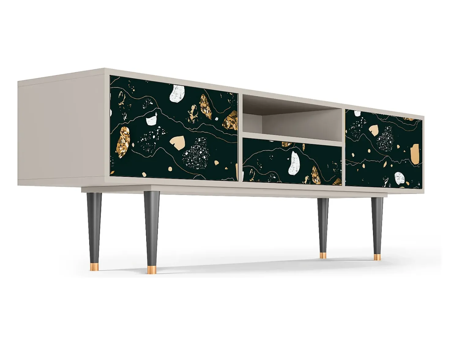 Móvel De Tv* Mueble de TV - 170х59х41 cm - T6 - Space Rocks, Areia Bege