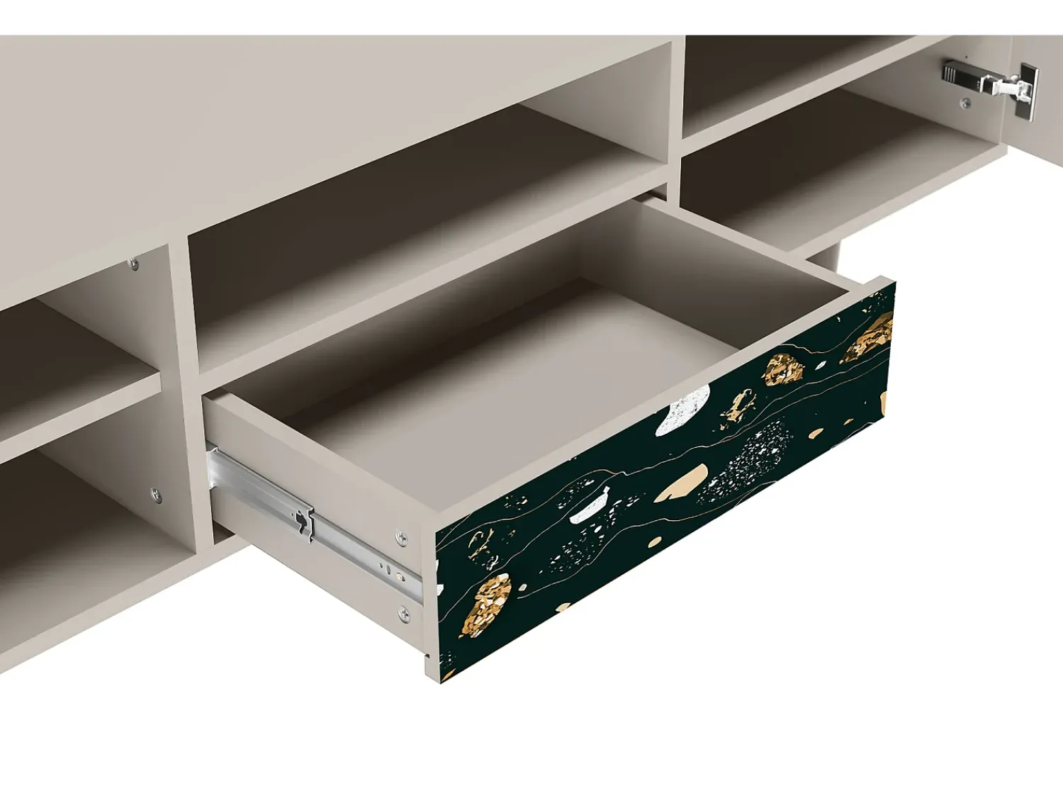 Móvel De Tv* Mueble de TV - 170х59х41 cm - T6 - Space Rocks, Areia Bege