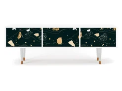 Móvel De Tv| Mueble de TV - 170х59х48 cm - T4 - Space Rocks, Branco Bege