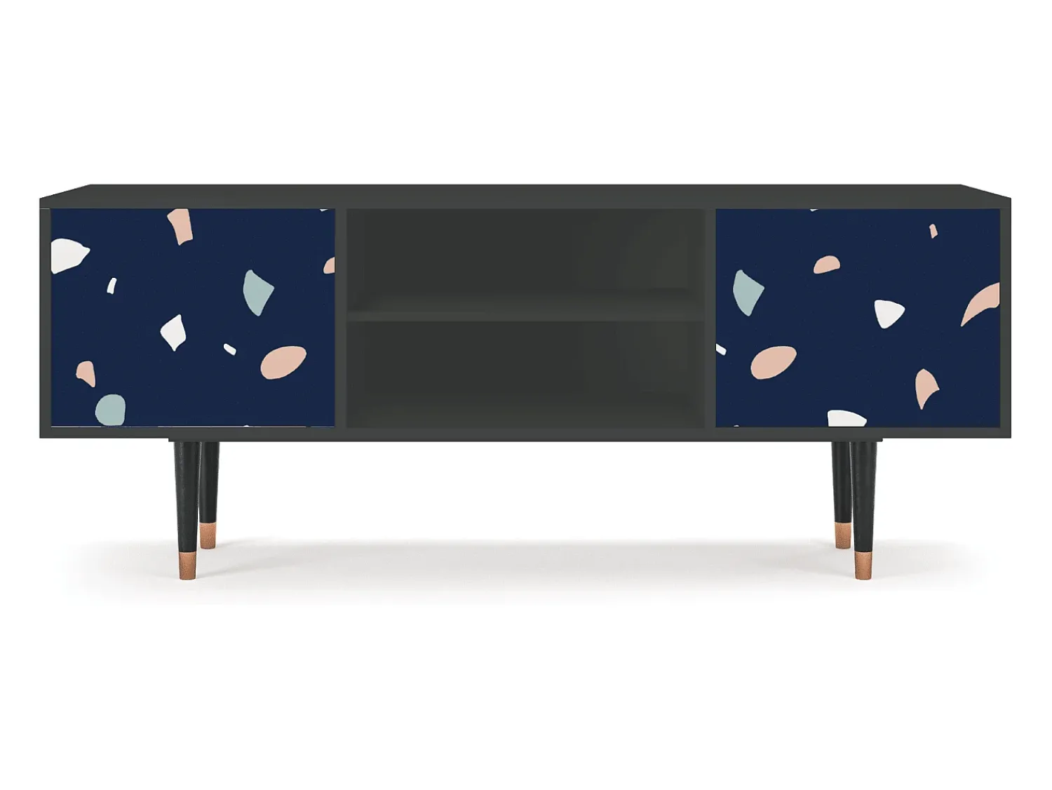 Móvel De Tv| Mueble de TV - 170х69х48 cm - T2 - Space Satellites, Antracite Cinza antracite