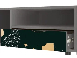 Discount Mueble de TV - 115х59х48 cm - T3 - Space Rocks, Cinza Cinzento