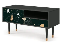 Móvel De Tv| Mueble de TV - 115х59х48 cm - T3 - Space Rocks, Antracite Cinza antracite
