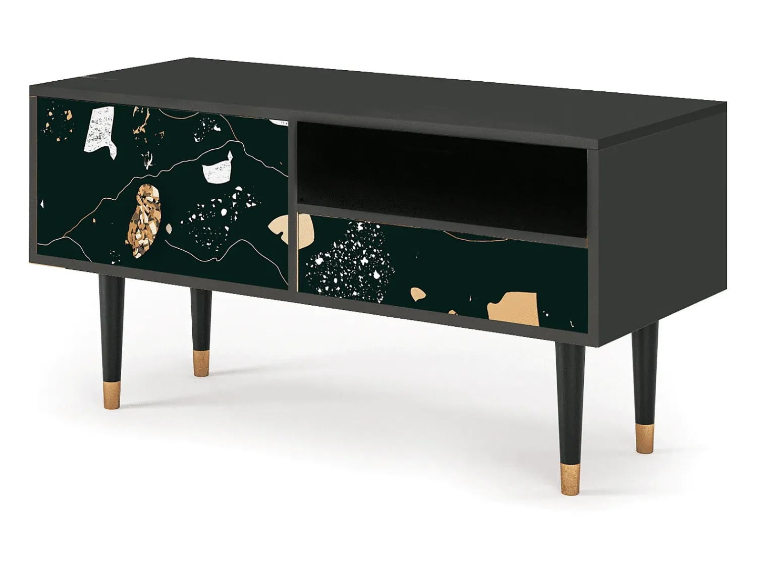 Móvel De Tv| Mueble de TV - 115х59х48 cm - T3 - Space Rocks, Antracite Cinza antracite