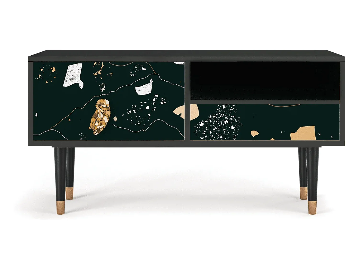 Móvel De Tv| Mueble de TV - 115х59х48 cm - T3 - Space Rocks, Antracite Cinza antracite