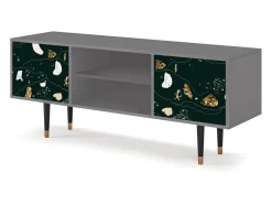 Móvel De Tv* Mueble de TV - 170х69х48 cm - T2 - Space Rocks, Cinza Cinzento