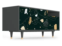 Móvel De Tv| Mueble de TV - 125х56х41 cm - T7 - Space Rocks, Antracite Cinza antracite