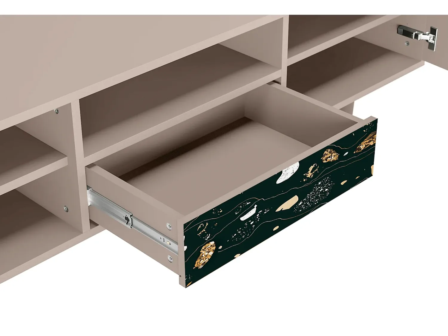 Móvel De Tv| Mueble de TV - 170х59х41 cm - T6 - Space Rocks, Latte Bege