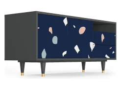 Hot Mueble de TV - 125х56х41 cm - T7 - Space Satellites, Antracite Cinza antracite