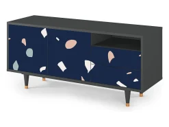Hot Mueble de TV - 125х56х41 cm - T7 - Space Satellites, Antracite Cinza antracite