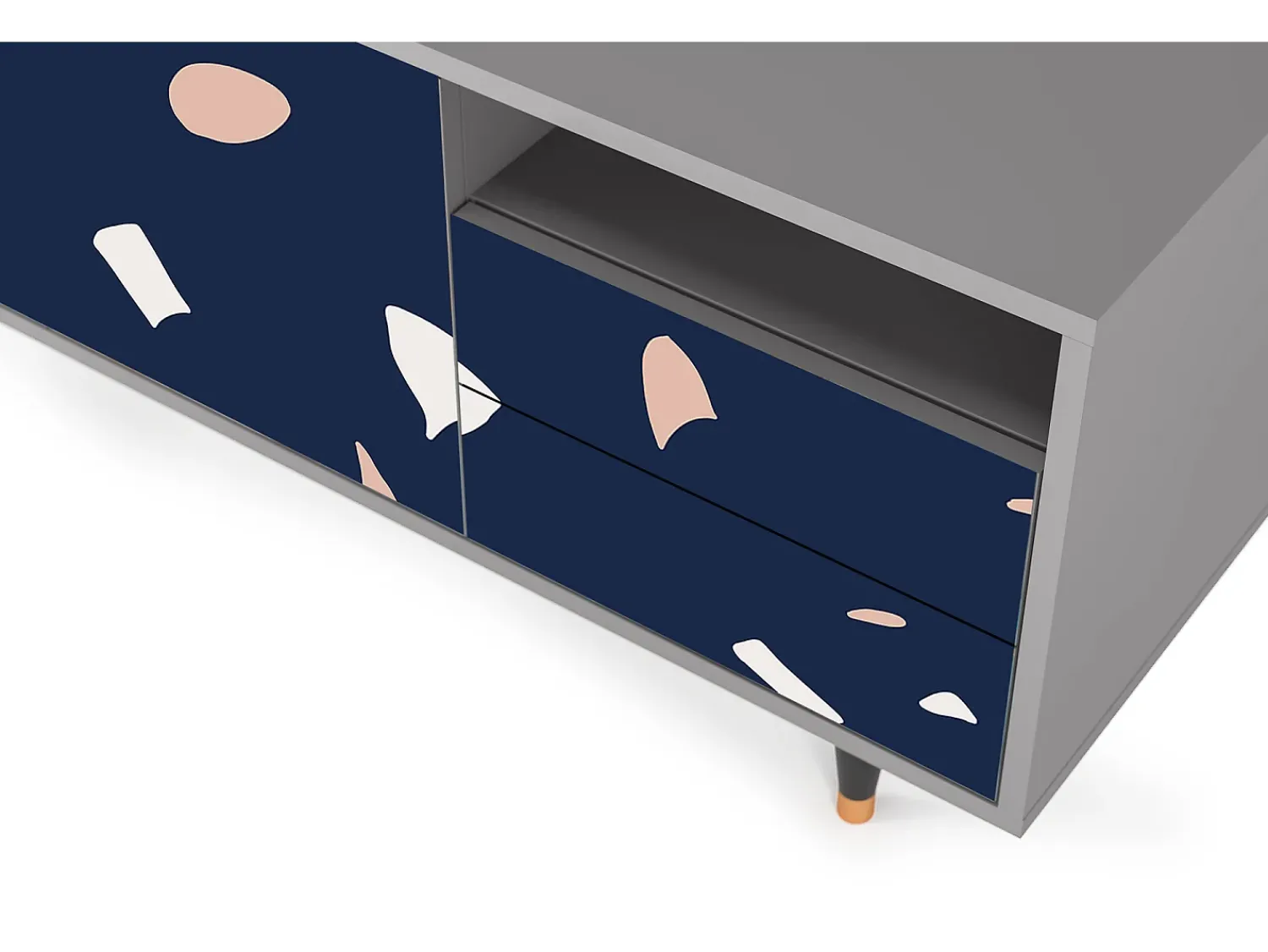 Mueble de TV - 125х56х41 cm - T7 - Space Satellites, Cinza^ Móvel De Tv