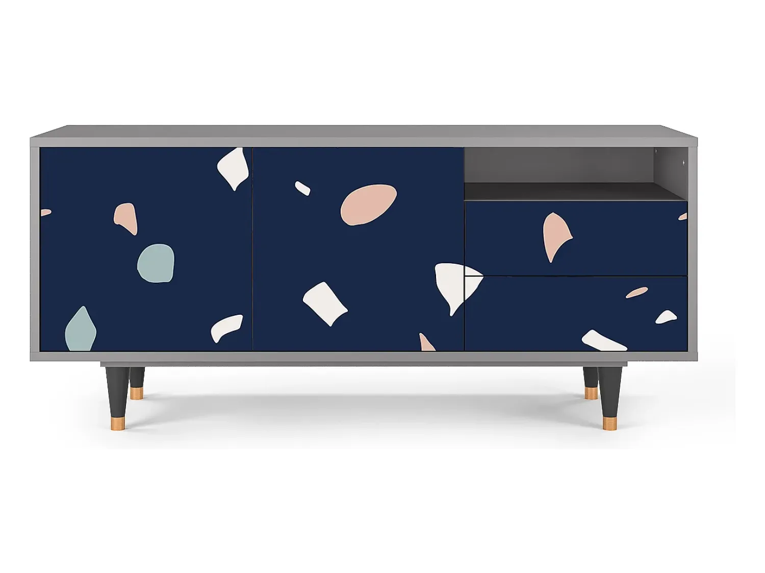 Mueble de TV - 125х56х41 cm - T7 - Space Satellites, Cinza^ Móvel De Tv