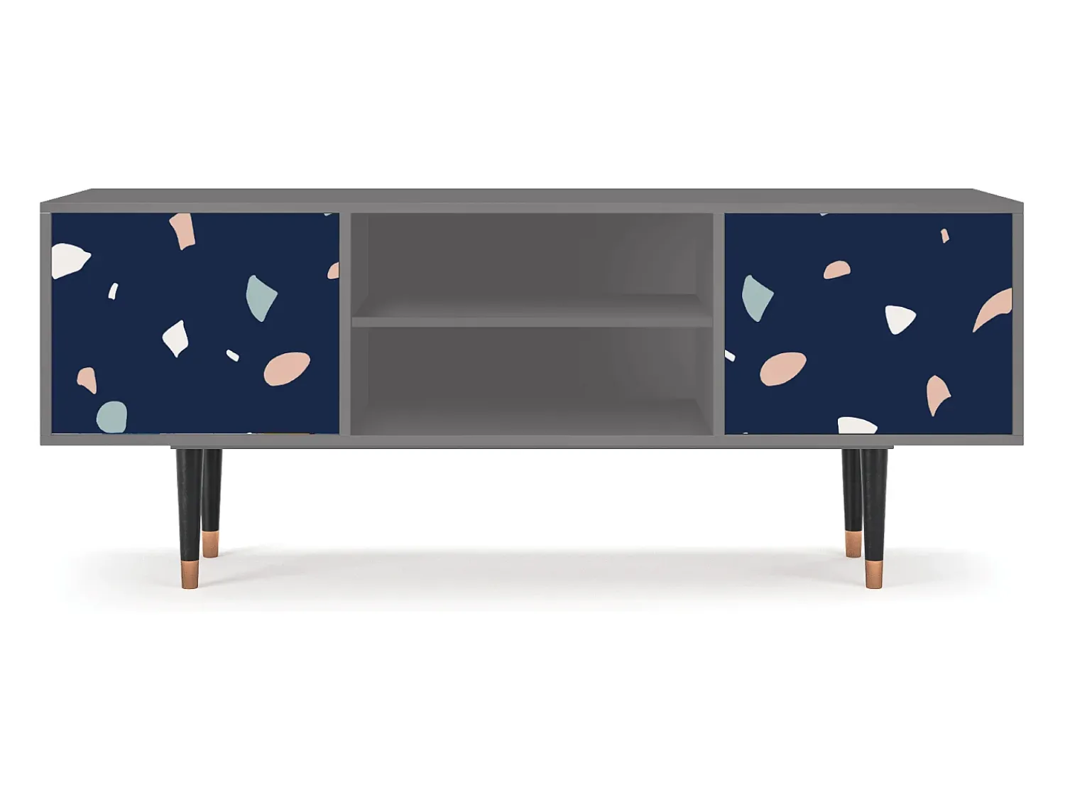 Móvel De Tv| Mueble de TV - 170х69х48 cm - T2 - Space Satellites, Cinza Cinzento
