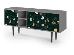 Mueble de TV - 150х69х41 cm - T5 - Space Rocks, Cinza Cinzento