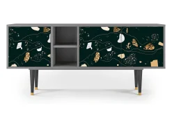 Mueble de TV - 150х69х41 cm - T5 - Space Rocks, Cinza Cinzento