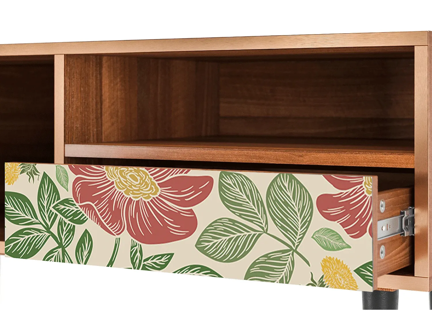 Mueble de TV - 115х59х48 cm - T3 - Spring Swallow, Nogueira^ Móvel De Tv