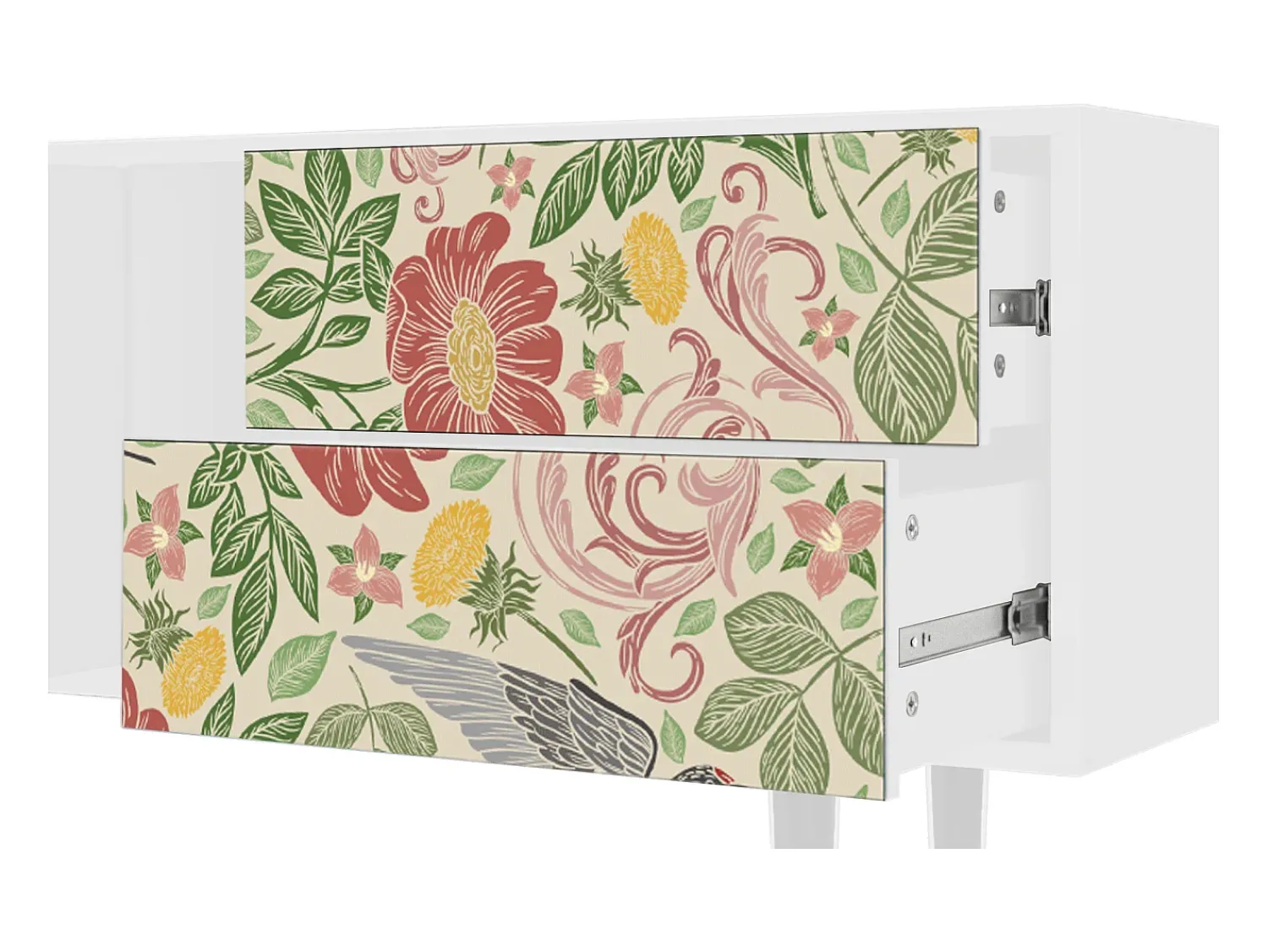 Mueble de TV - 170х69х48 cm - T1 - Spring Swallow, Branco^ Móvel De Tv