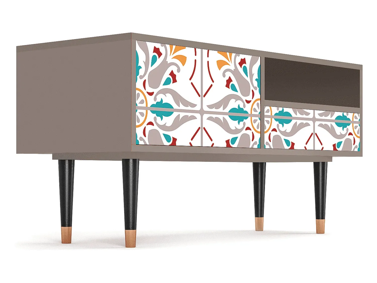 Móvel De Tv| Mueble de TV - 115х59х48 cm - T3 - Spring Ceramics, Latte Bege
