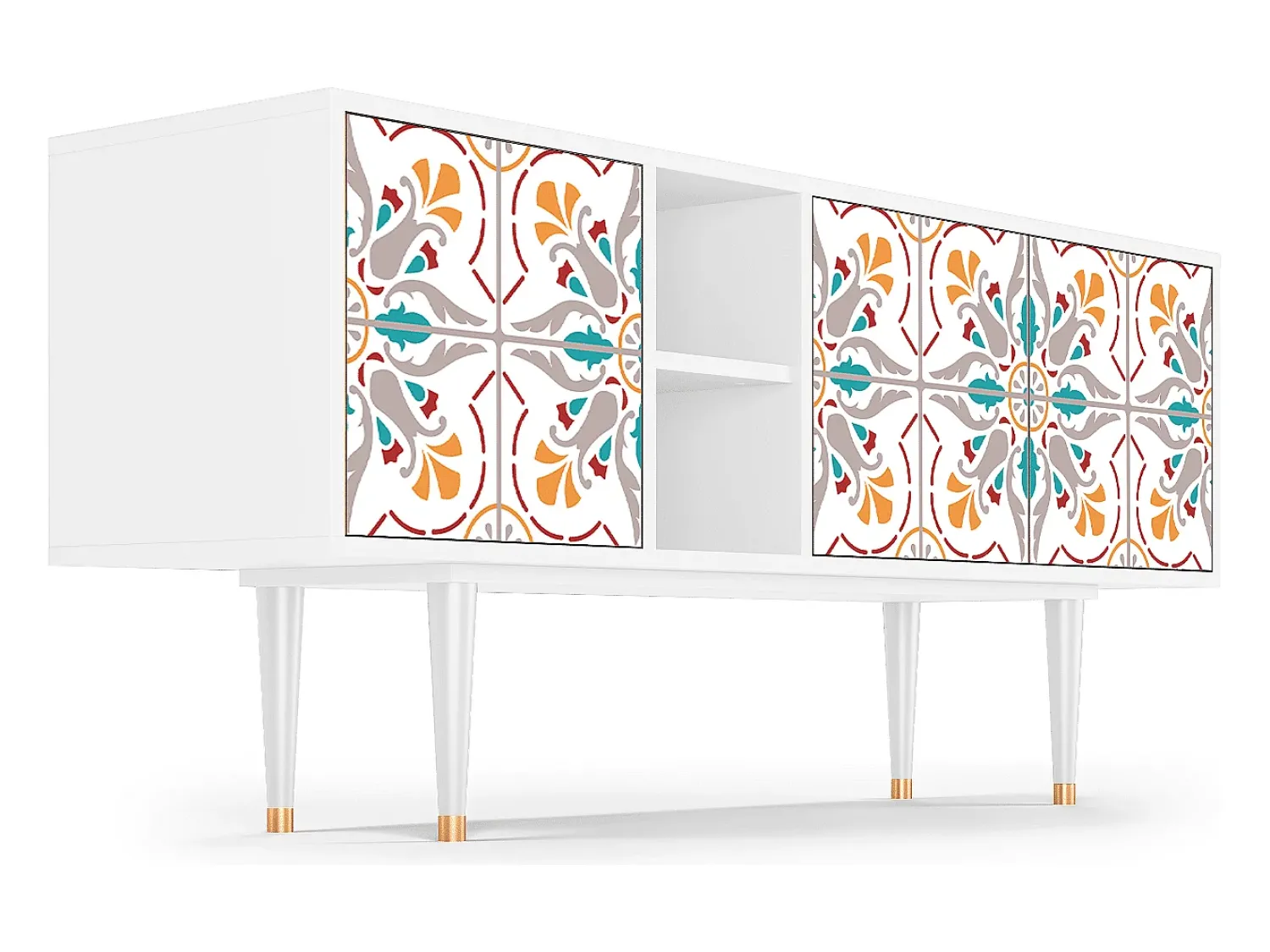 Sale Mueble de TV - 150х69х41 cm - T5 - Spring Ceramics, Branco Bege