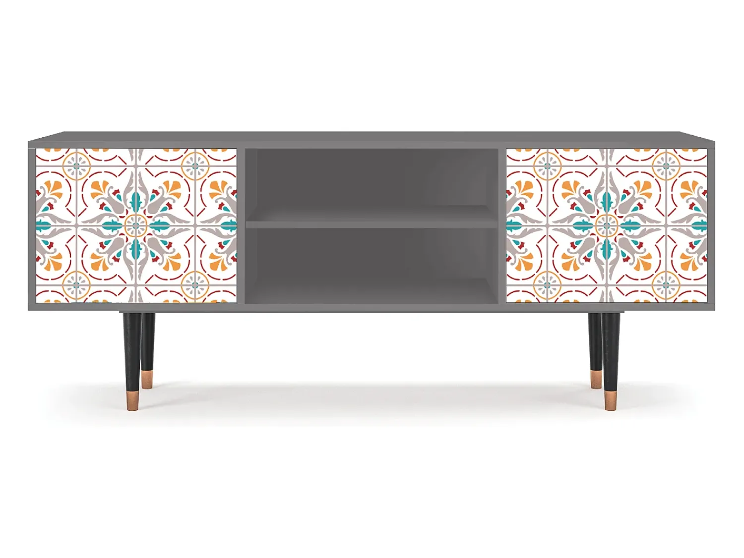Móvel De Tv* Mueble de TV - 170х69х48 cm - T2 - Spring Ceramics, Cinza Cinzento