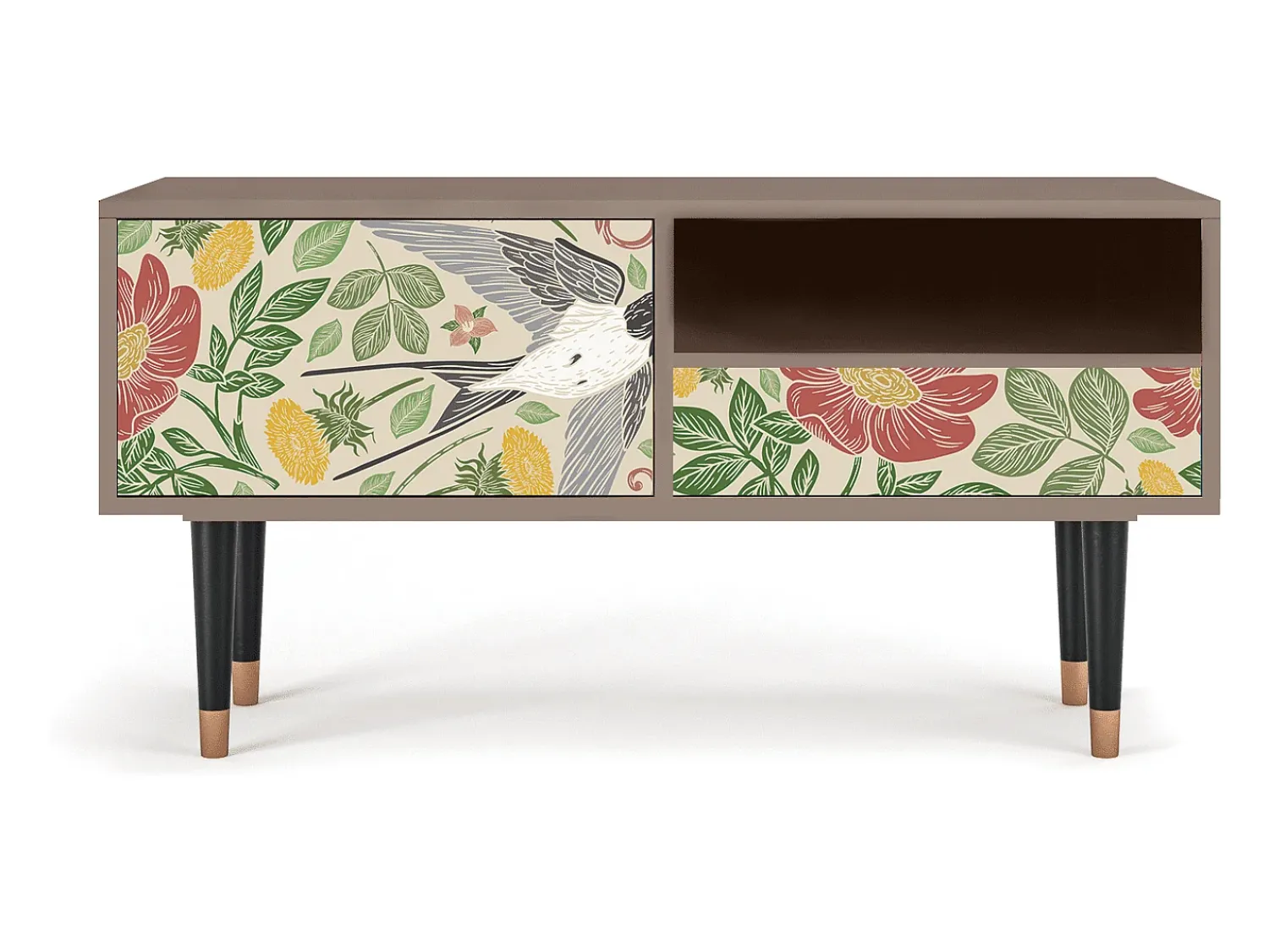 Clearance Mueble de TV - 115х59х48 cm - T3 - Spring Swallow, Latte Bege