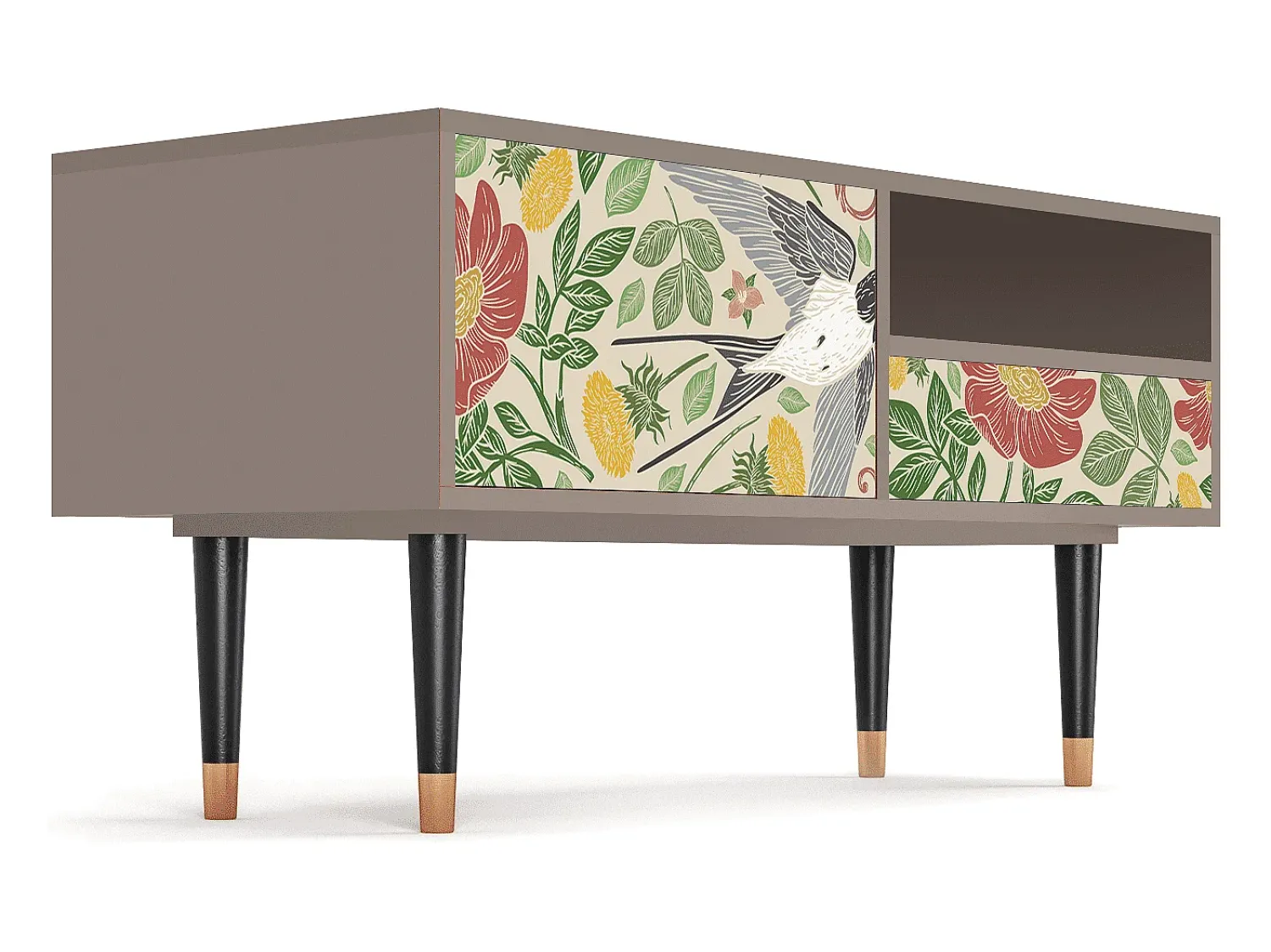 Clearance Mueble de TV - 115х59х48 cm - T3 - Spring Swallow, Latte Bege