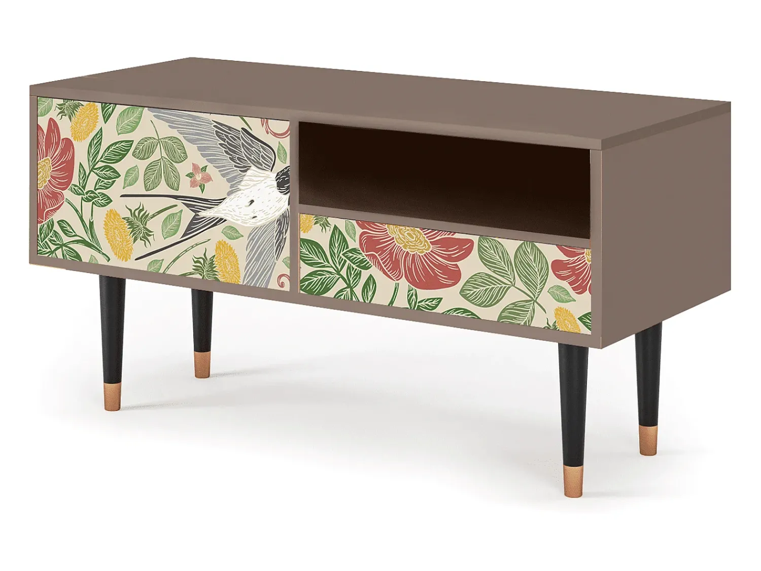 Clearance Mueble de TV - 115х59х48 cm - T3 - Spring Swallow, Latte Bege