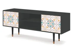 Móvel De Tv* Mueble de TV - 170х69х48 cm - T2 - Spring Ceramics, Antracite Cinza antracite