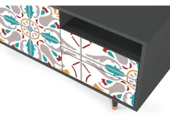 Hot Mueble de TV - 125х56х41 cm - T7 - Spring Ceramics, Antracite Cinza antracite