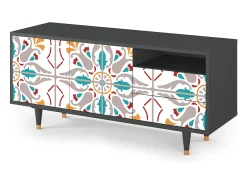 Hot Mueble de TV - 125х56х41 cm - T7 - Spring Ceramics, Antracite Cinza antracite