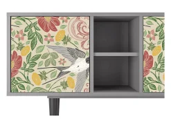 Móvel De Tv* Mueble de TV - 150х69х41 cm - T5 - Spring Swallow, Cinza Cinzento