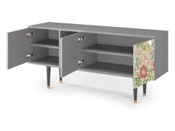 Móvel De Tv* Mueble de TV - 150х69х41 cm - T5 - Spring Swallow, Cinza Cinzento