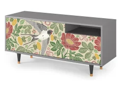Outlet Mueble de TV - 125х56х41 cm - T7 - Spring Swallow, Cinza Cinzento