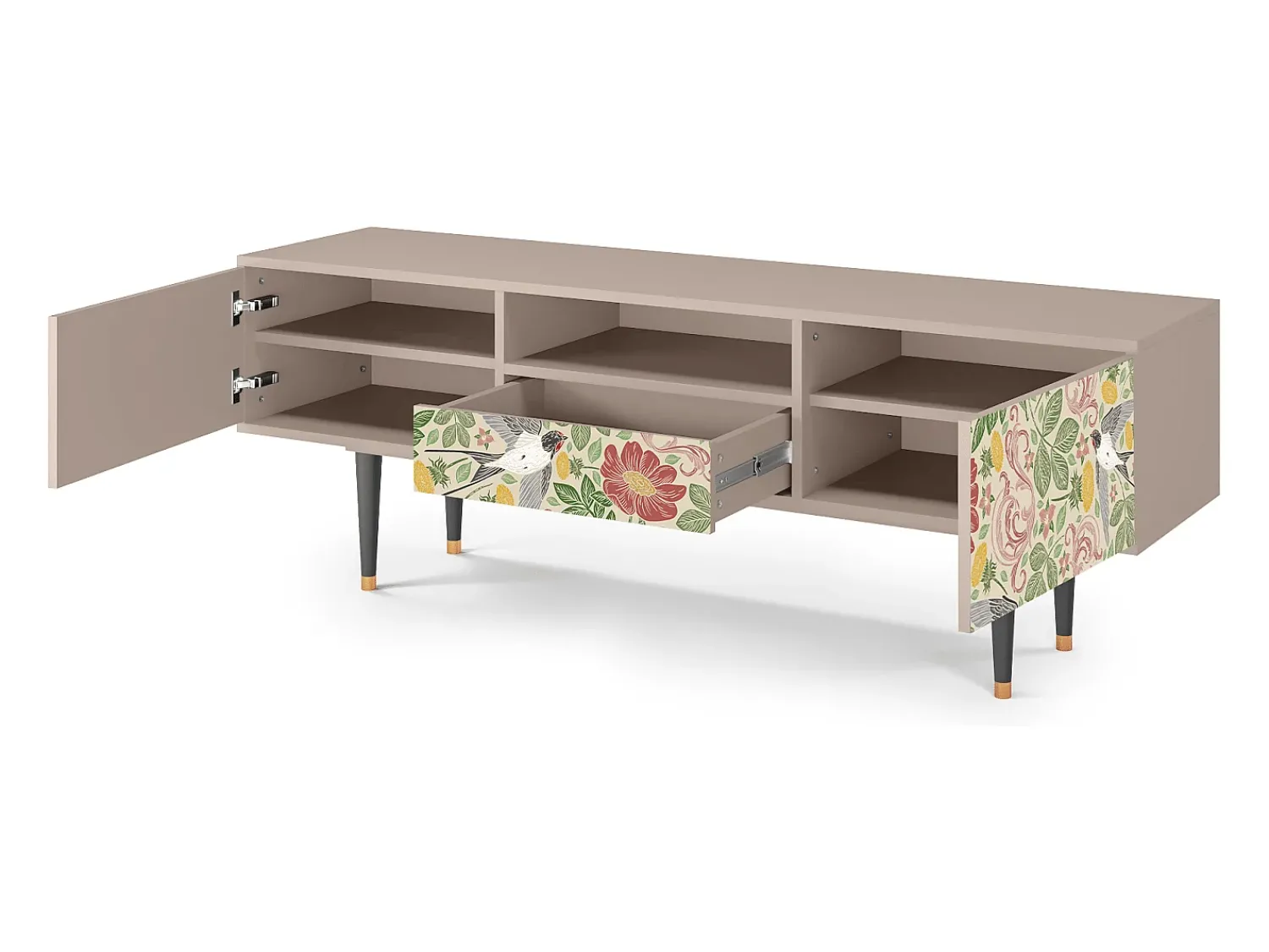 Mueble de TV - 170х59х41 cm - T6 - Spring Swallow, Latte^ Móvel De Tv