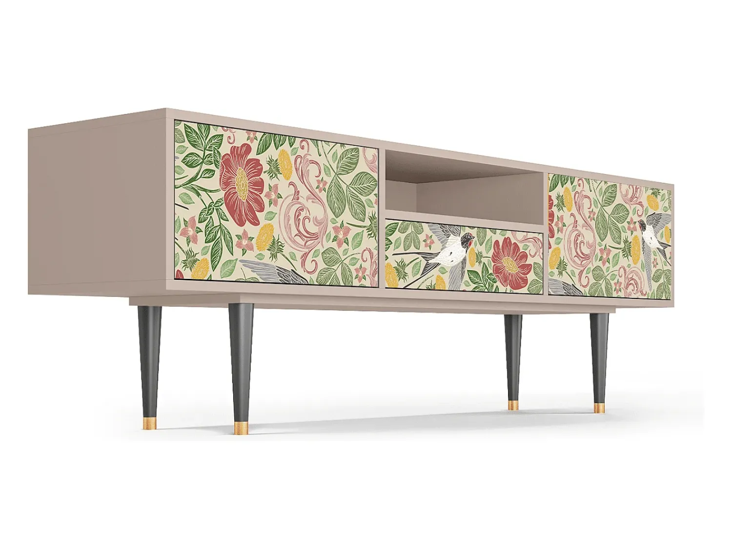 Mueble de TV - 170х59х41 cm - T6 - Spring Swallow, Latte^ Móvel De Tv