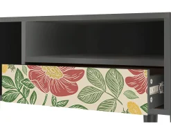 Móvel De Tv| Mueble de TV - 115х59х48 cm - T3 - Spring Swallow, Antracite Cinza antracite