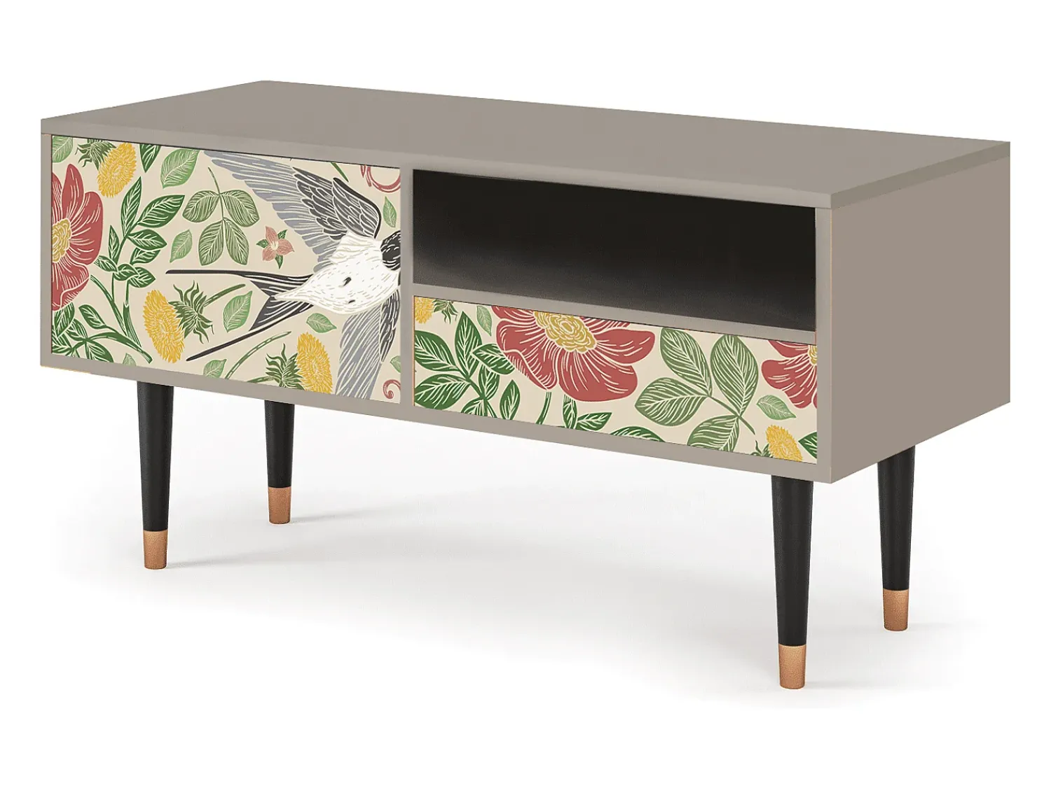 Mueble de TV - 115х59х48 cm - T3 - Spring Swallow, Areia^ Móvel De Tv