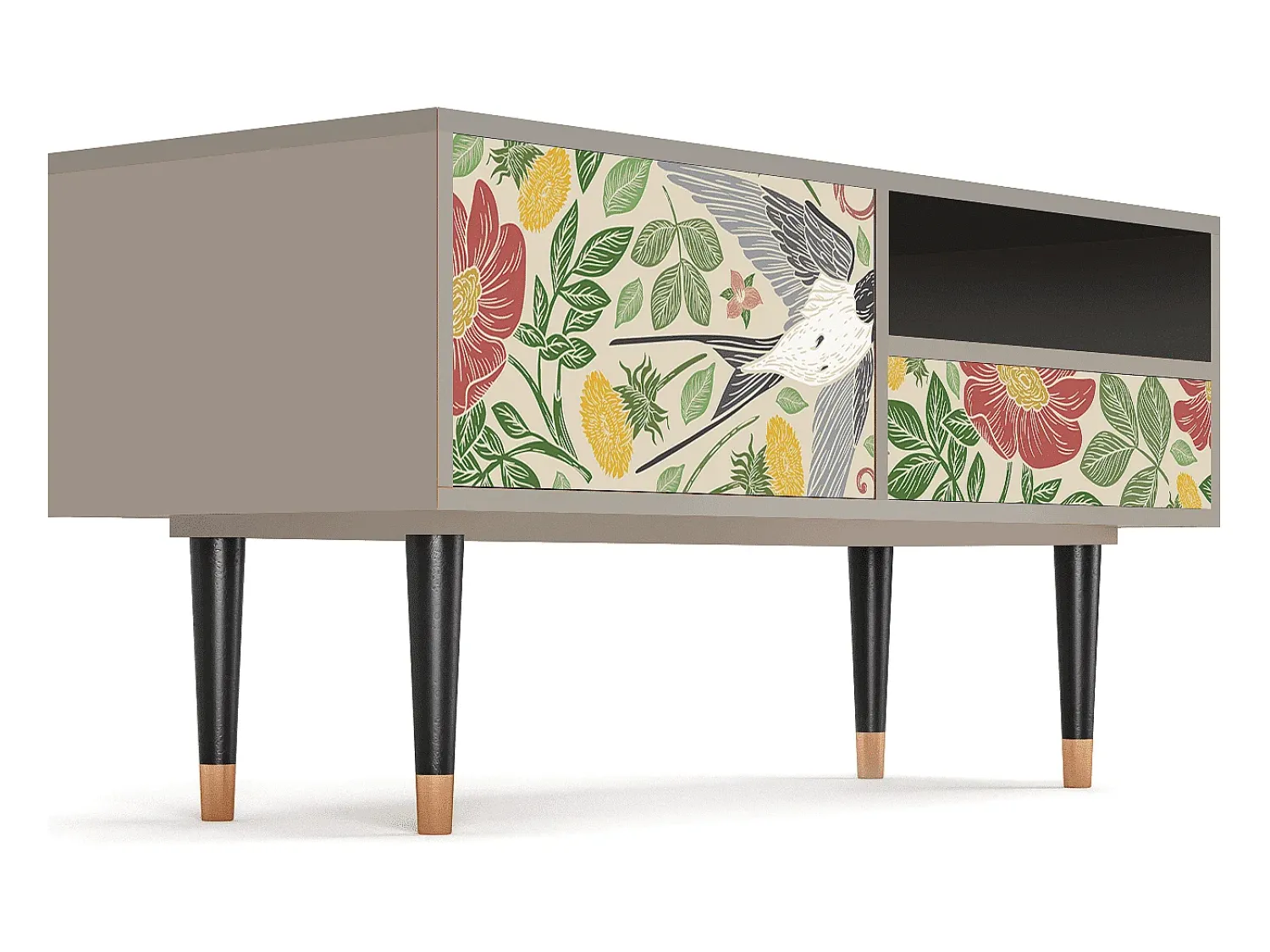 Mueble de TV - 115х59х48 cm - T3 - Spring Swallow, Areia^ Móvel De Tv