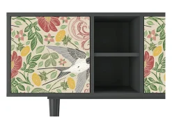 Móvel De Tv* Mueble de TV - 150х69х41 cm - T5 - Spring Swallow, Antracite Cinza antracite
