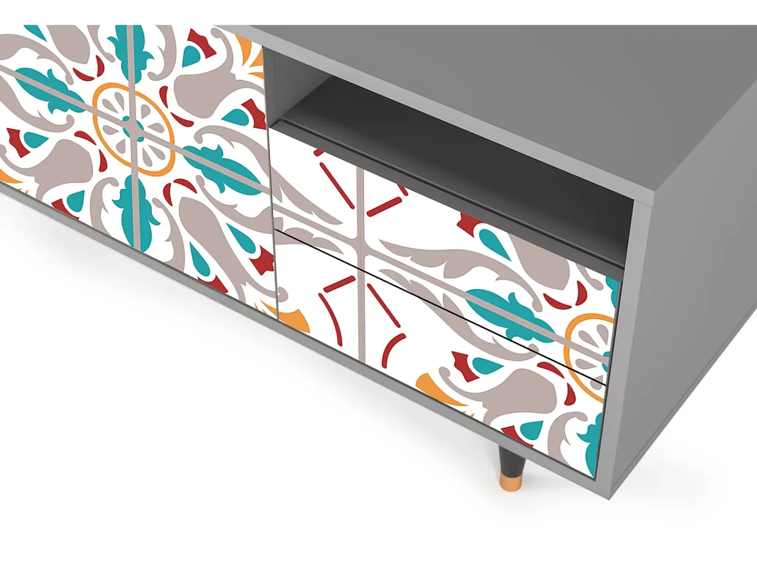 Mueble de TV - 125х56х41 cm - T7 - Spring Ceramics, Cinza^ Móvel De Tv