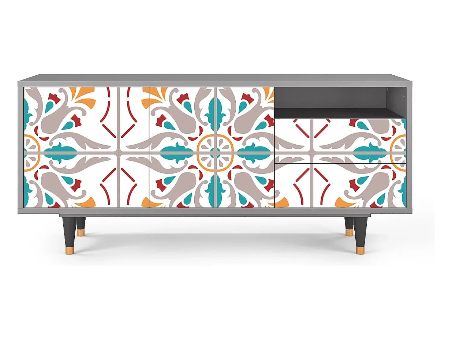 Mueble de TV - 125х56х41 cm - T7 - Spring Ceramics, Cinza^ Móvel De Tv
